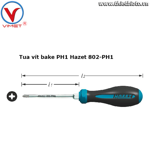Tua vít bake PH1 Hazet 802-PH1